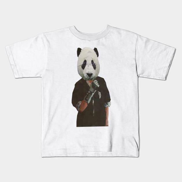 Rad Power Glove Panda Love Kids T-Shirt by Travnash